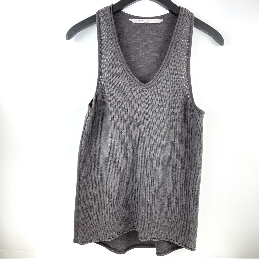 Athleta gray tank top stretch medium